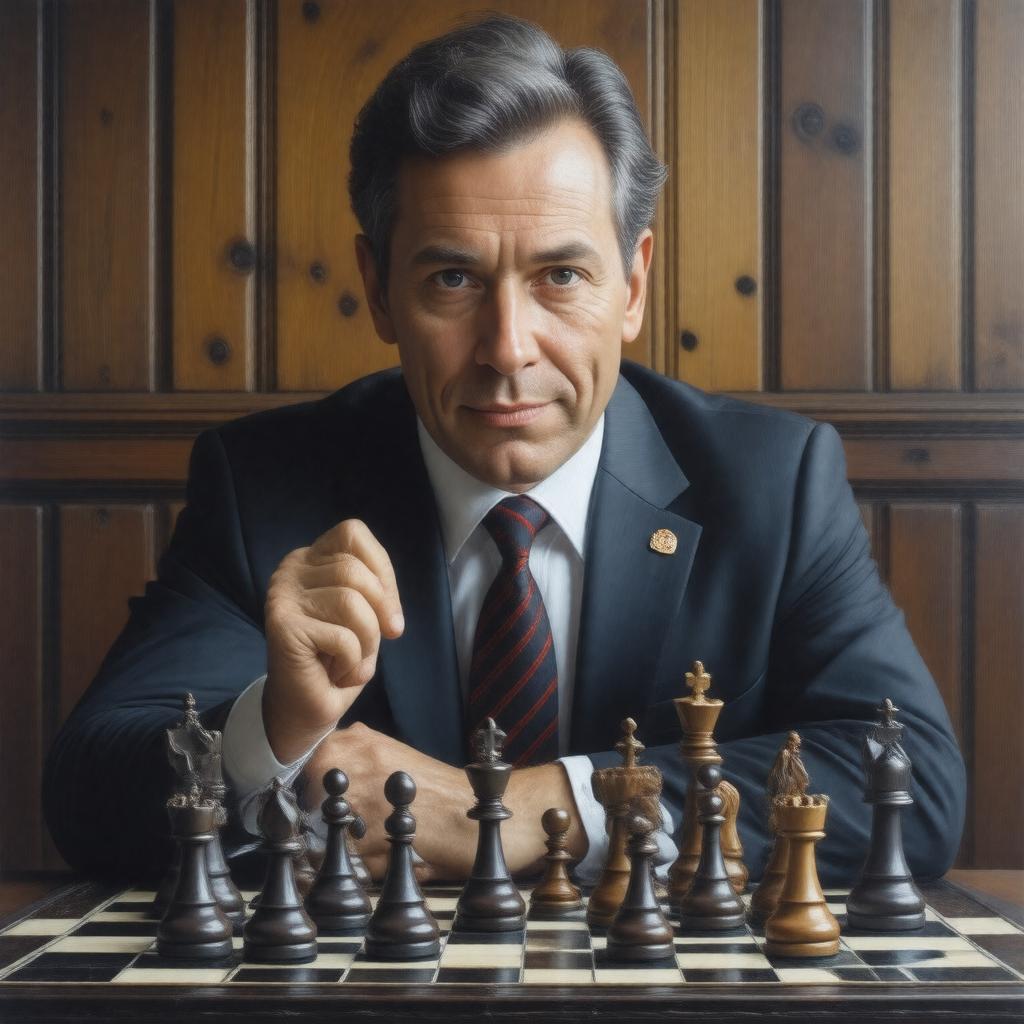AI-created image of Michael Adams (chess player)