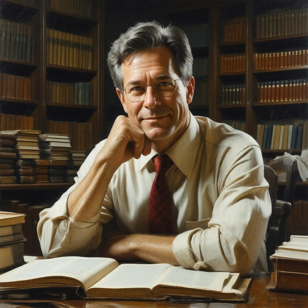 AI-created image of Michael Crichton