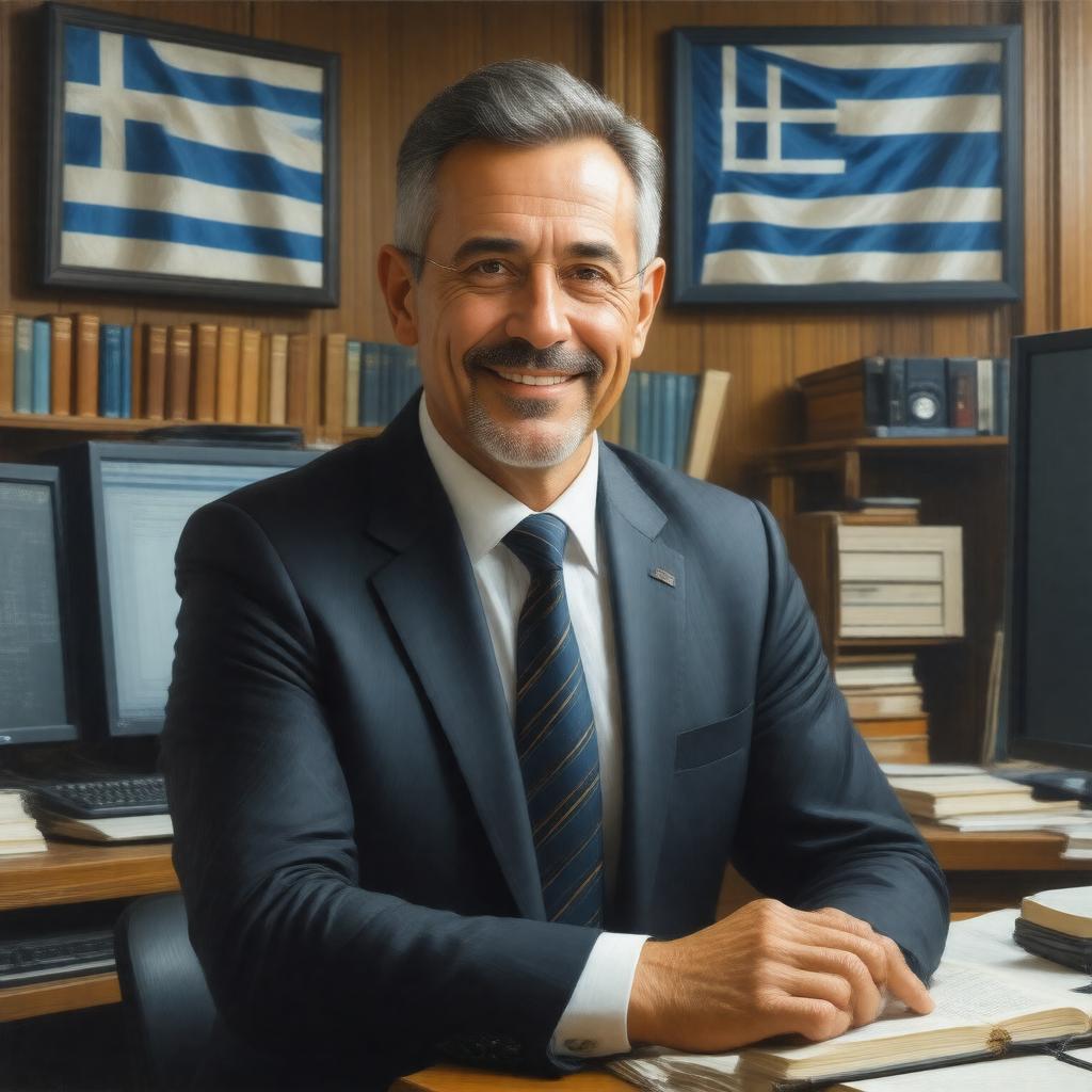 AI-created image of Michael Dertouzos
