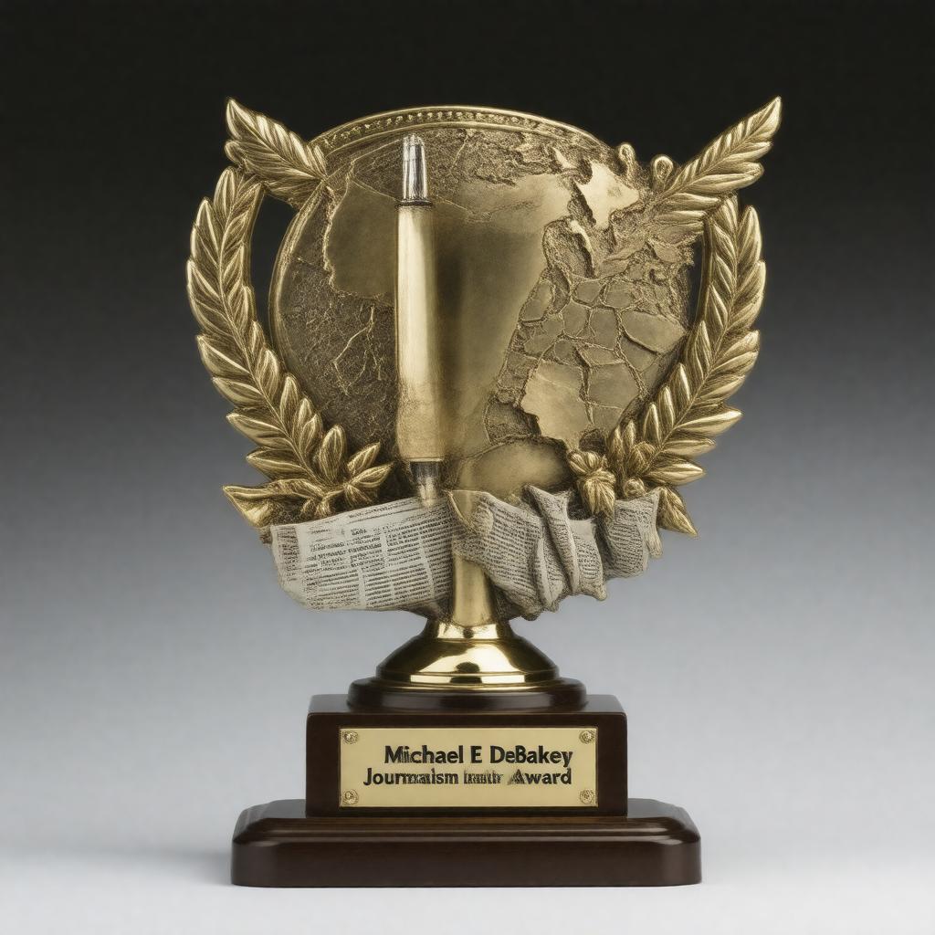 Click to view larger image AI-created image of Michael E. DeBakey Journalism Award