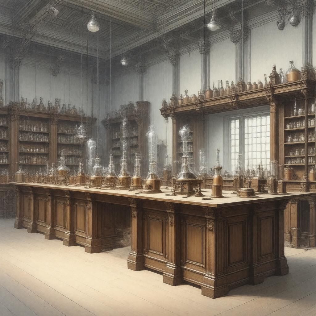 AI-created image of Michael Faraday's laboratory