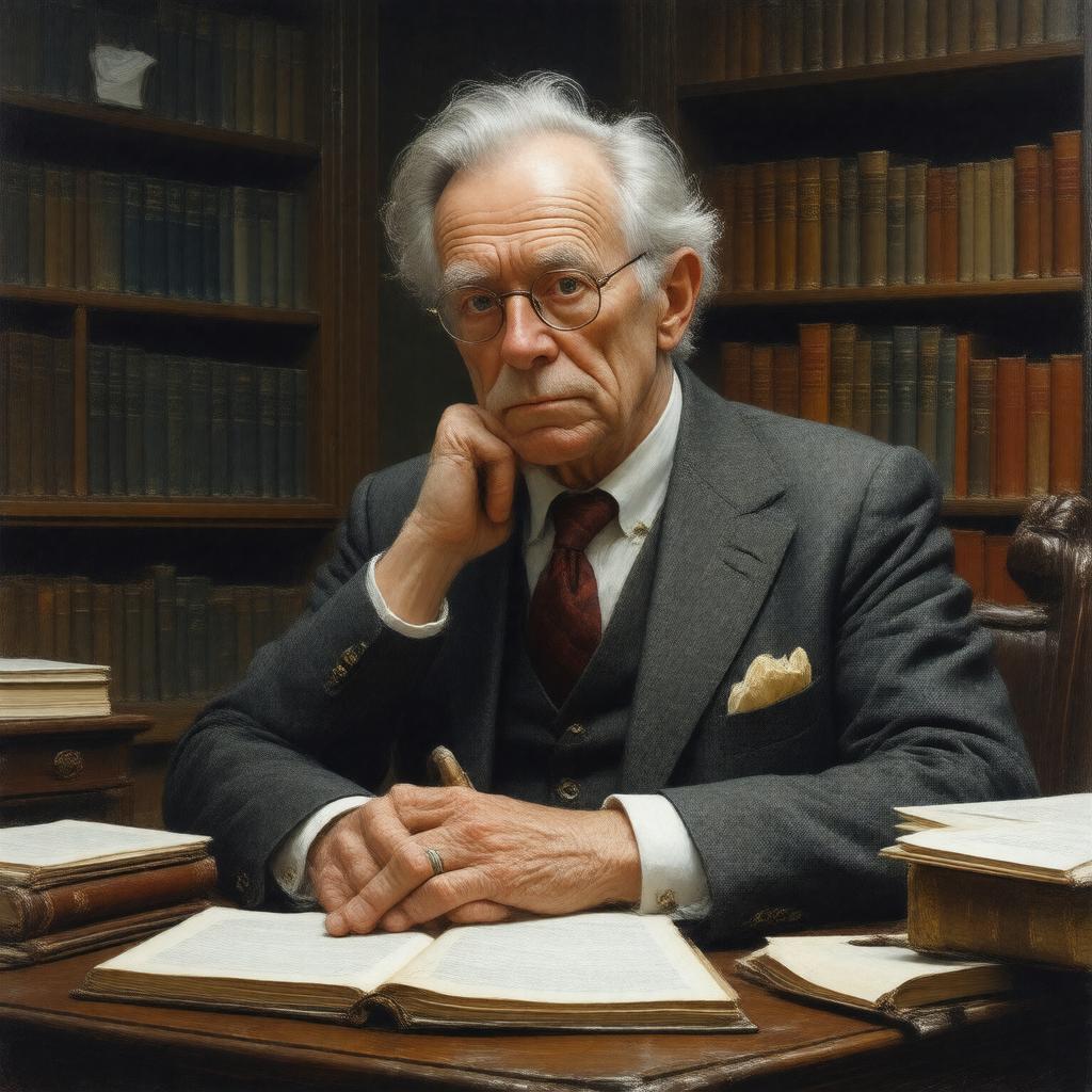 AI-created image of Michael Frayn