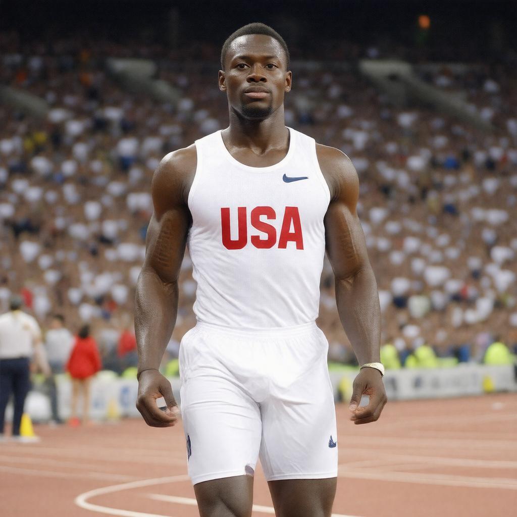 AI-created image of Michael Johnson (sprinter)