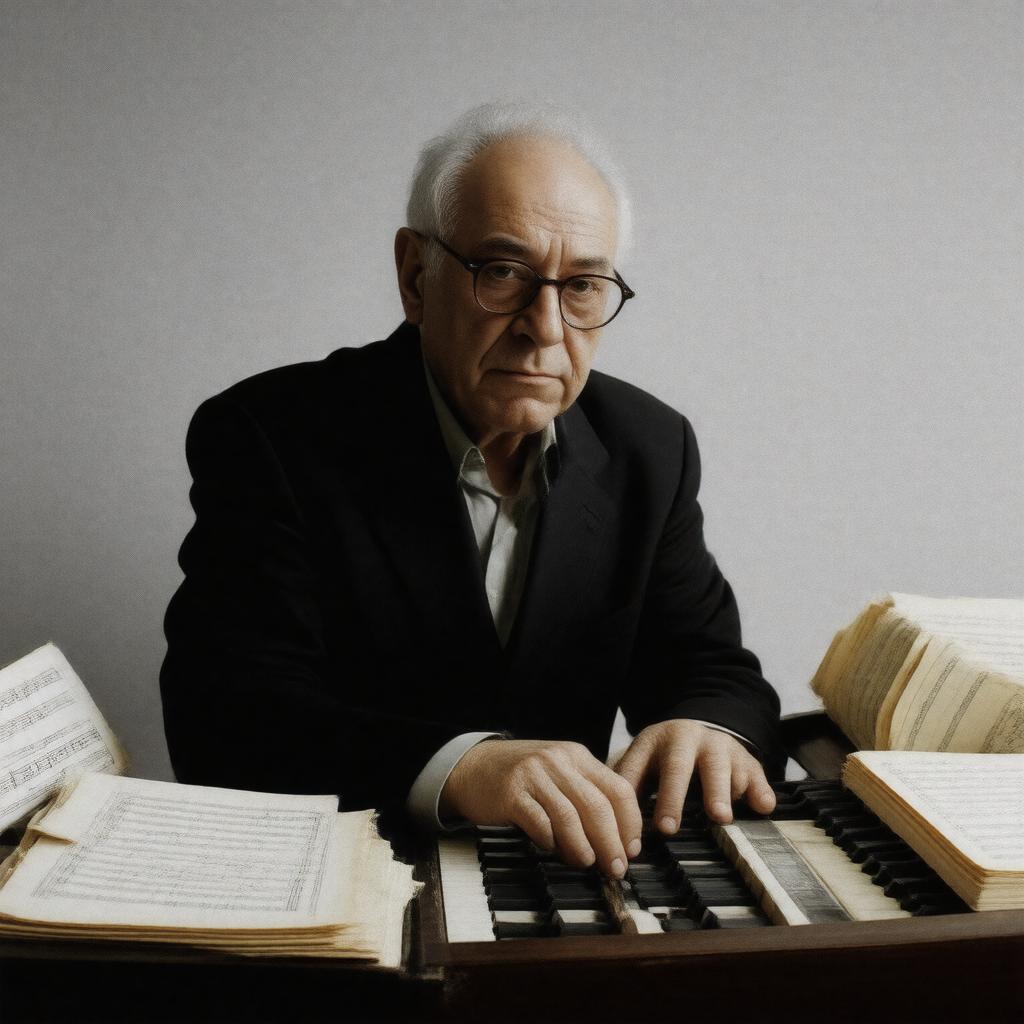 AI-created image of Michael Nyman