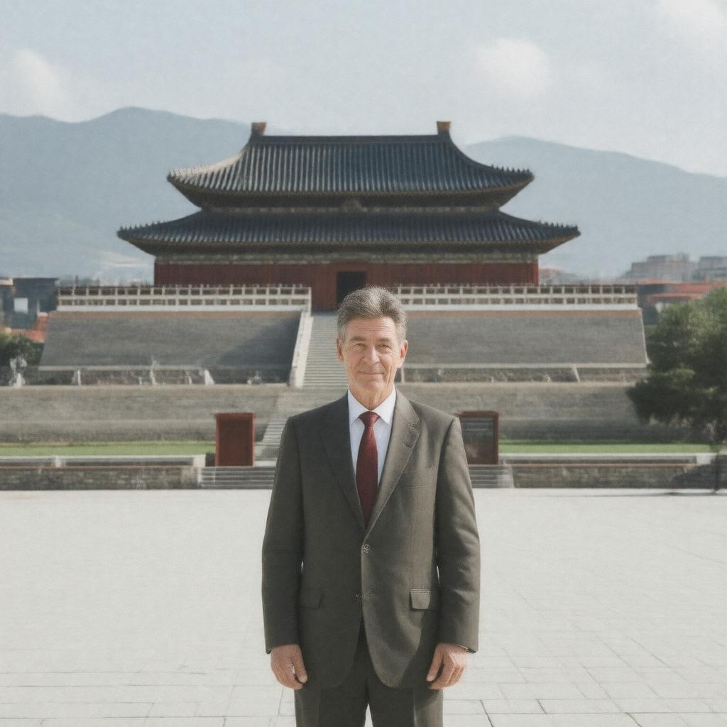 AI-created image of Michael Palin in North Korea