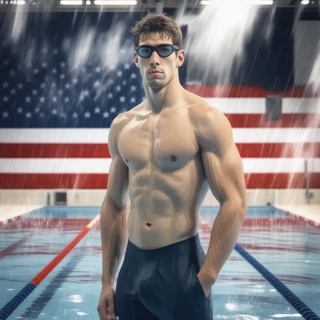 AI-created image of Michael Phelps