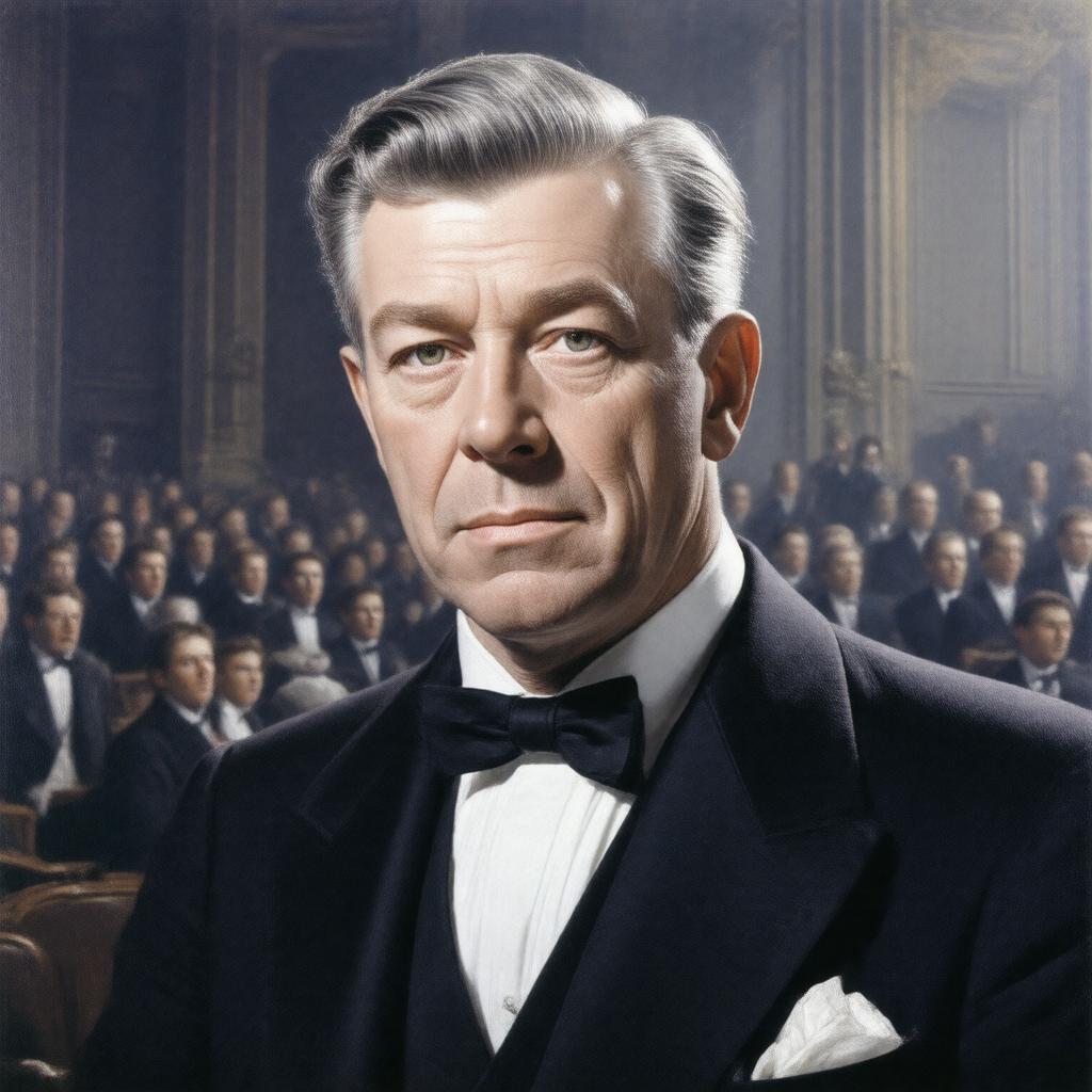 AI-created image of Michael Redgrave