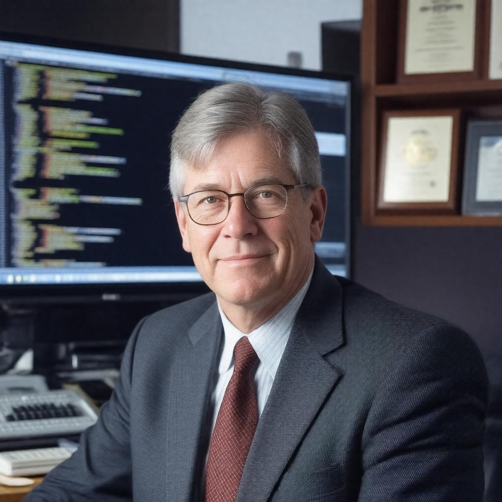 AI-created image of Michael Stonebraker