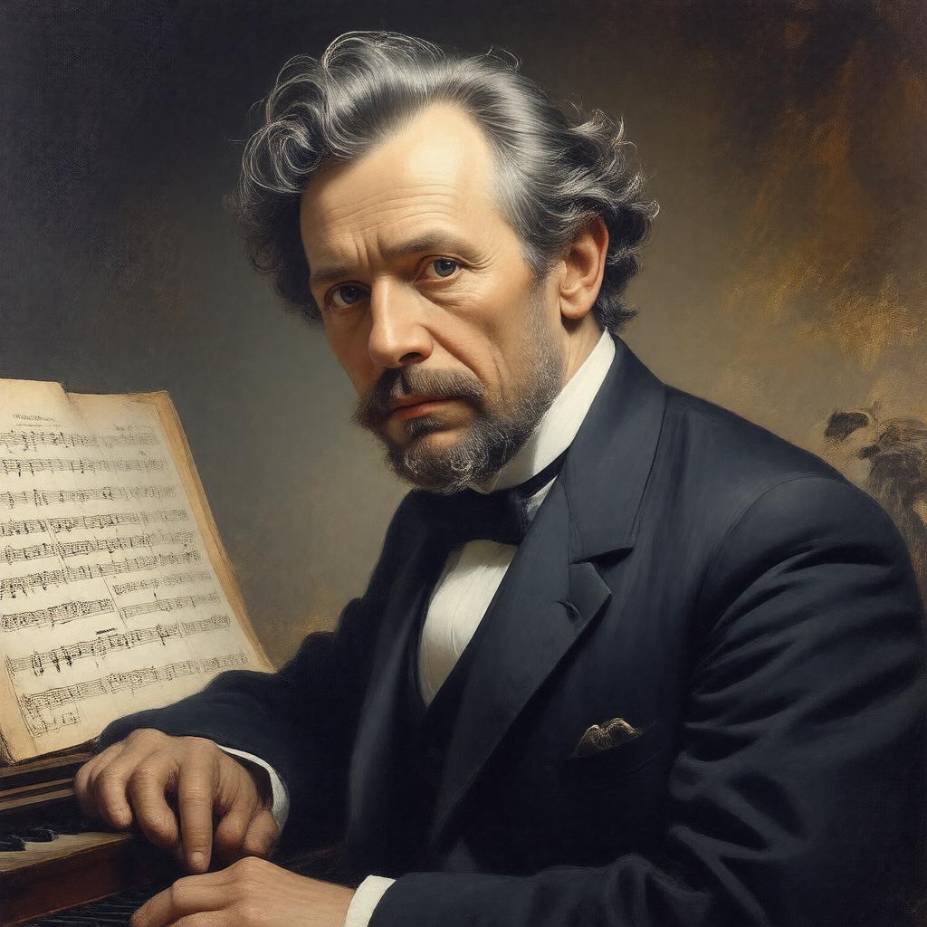 AI-created image of Michael Tippett