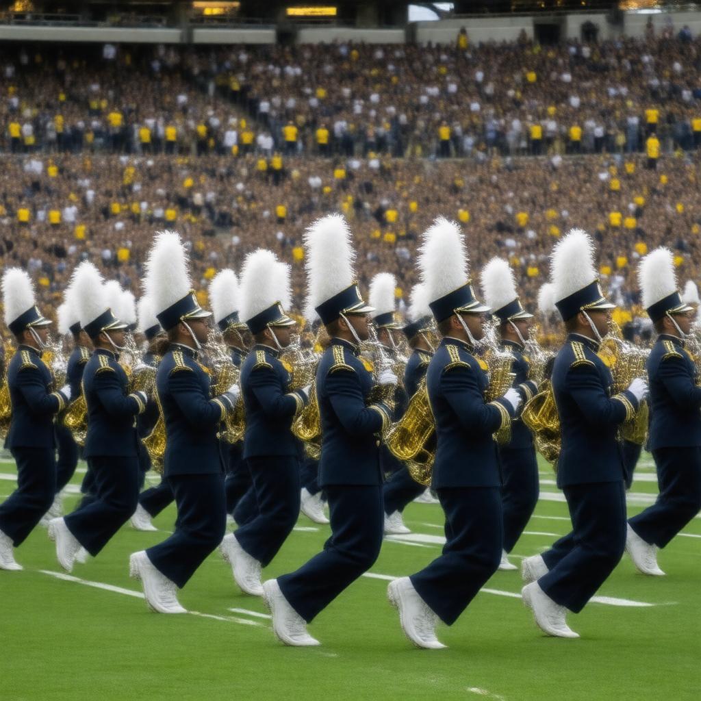 AI-created image of Michigan Marching Band