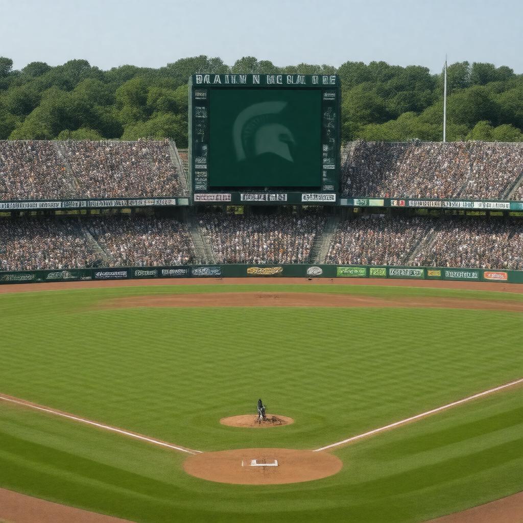 AI-created image of Michigan State Spartans baseball