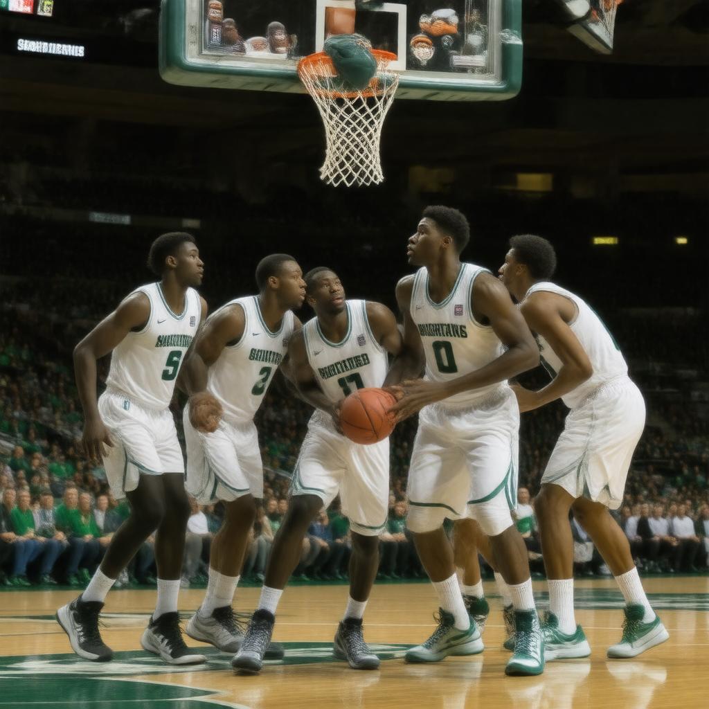 AI-created image of Michigan State Spartans basketball