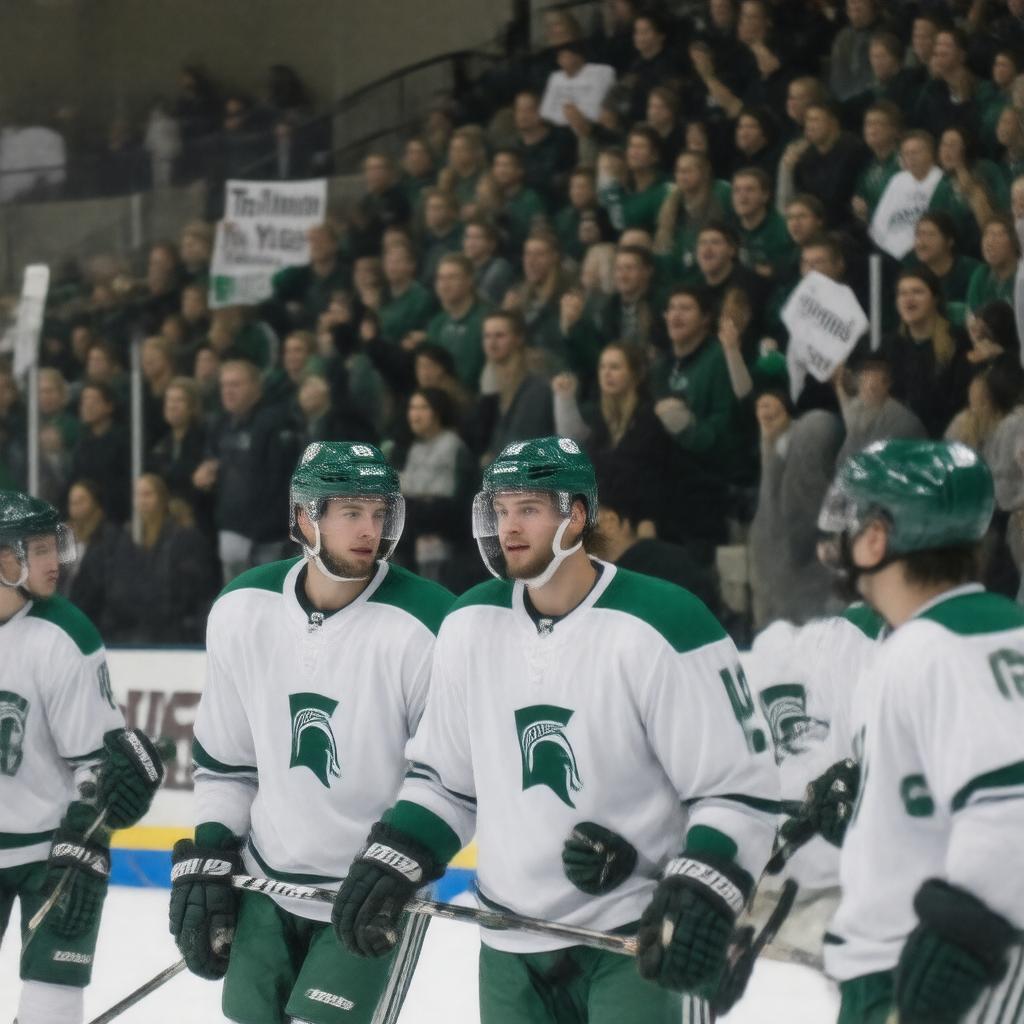 AI-created image of Michigan State Spartans ice hockey