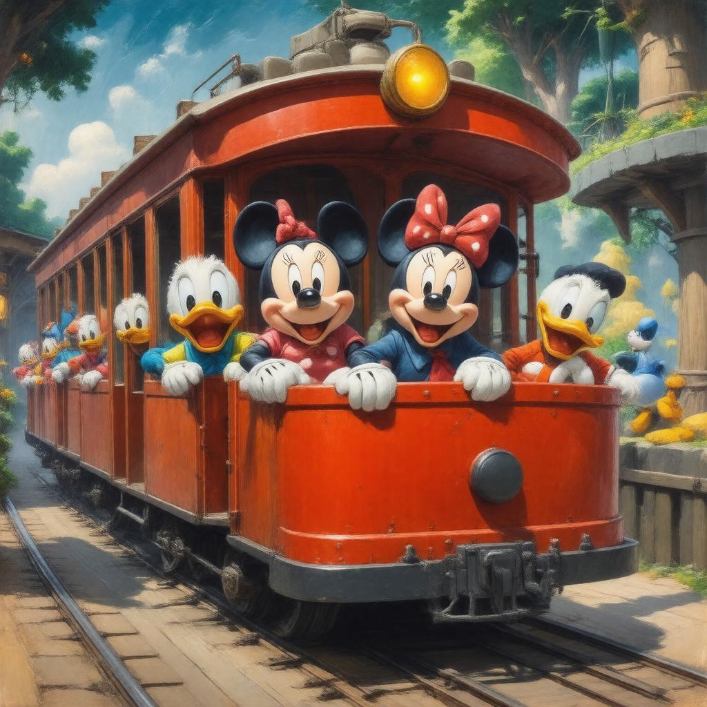 AI-created image of Mickey & Minnie's Runaway Railway