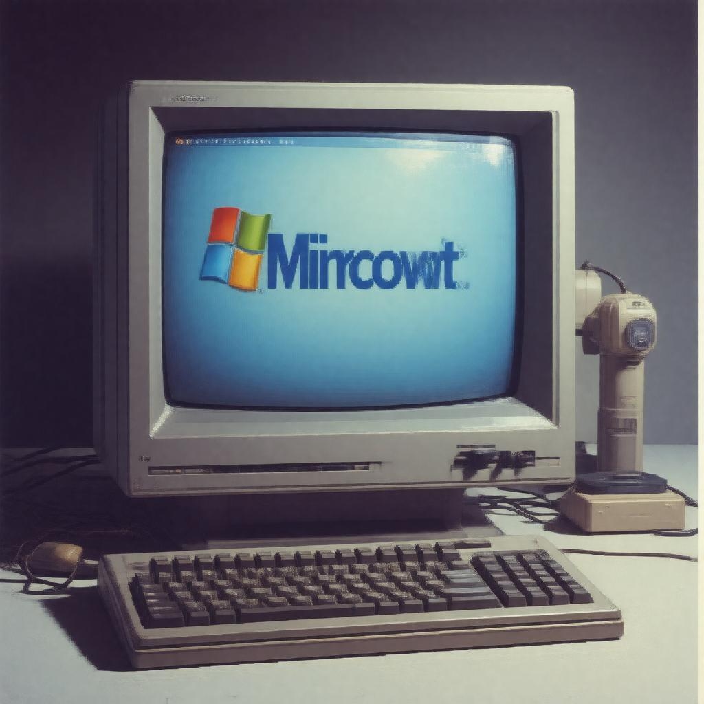 AI-created image of Microsoft (1975–2000)