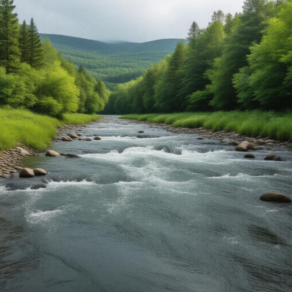 AI-created image of Middle Branch Piscataquog River