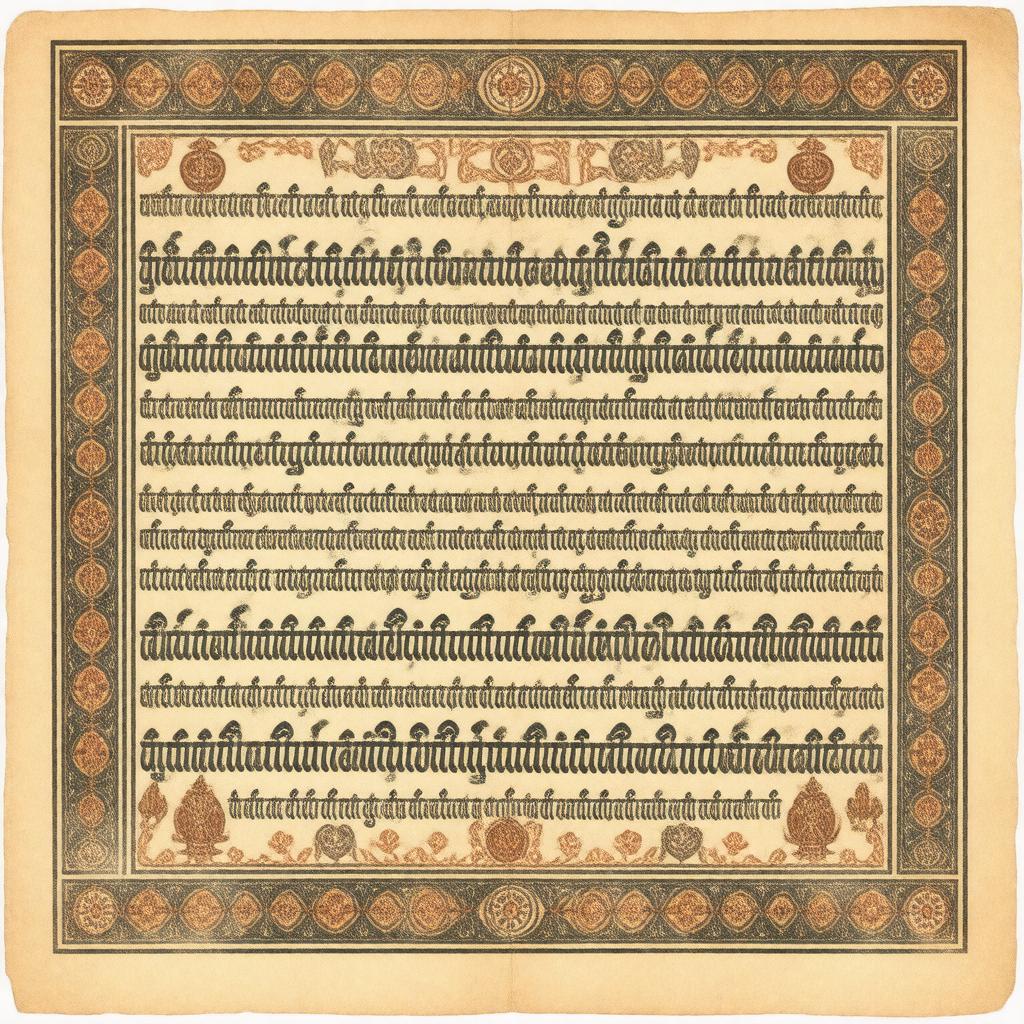 AI-created image of Middle Tamil