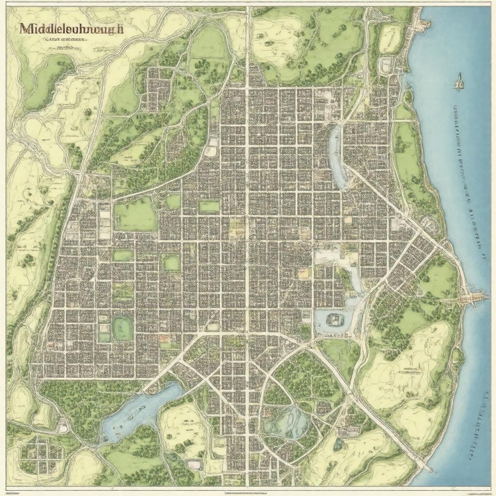 Click to view larger image AI-created image of Middleborough Center