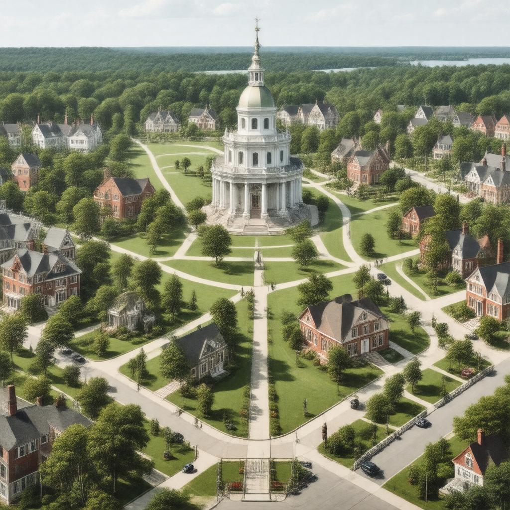 AI-created image of Middleborough Center Historic District