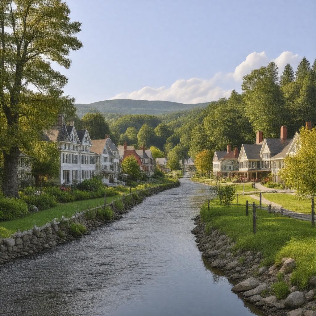 AI-created image of Middlebury, Vermont