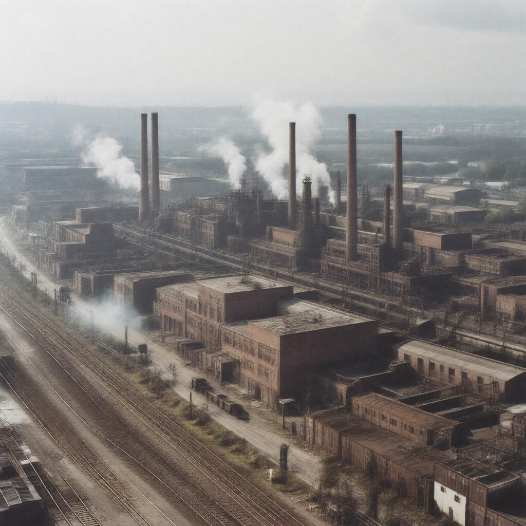 Click to view larger image AI-created image of Middlesbrough Steelworks