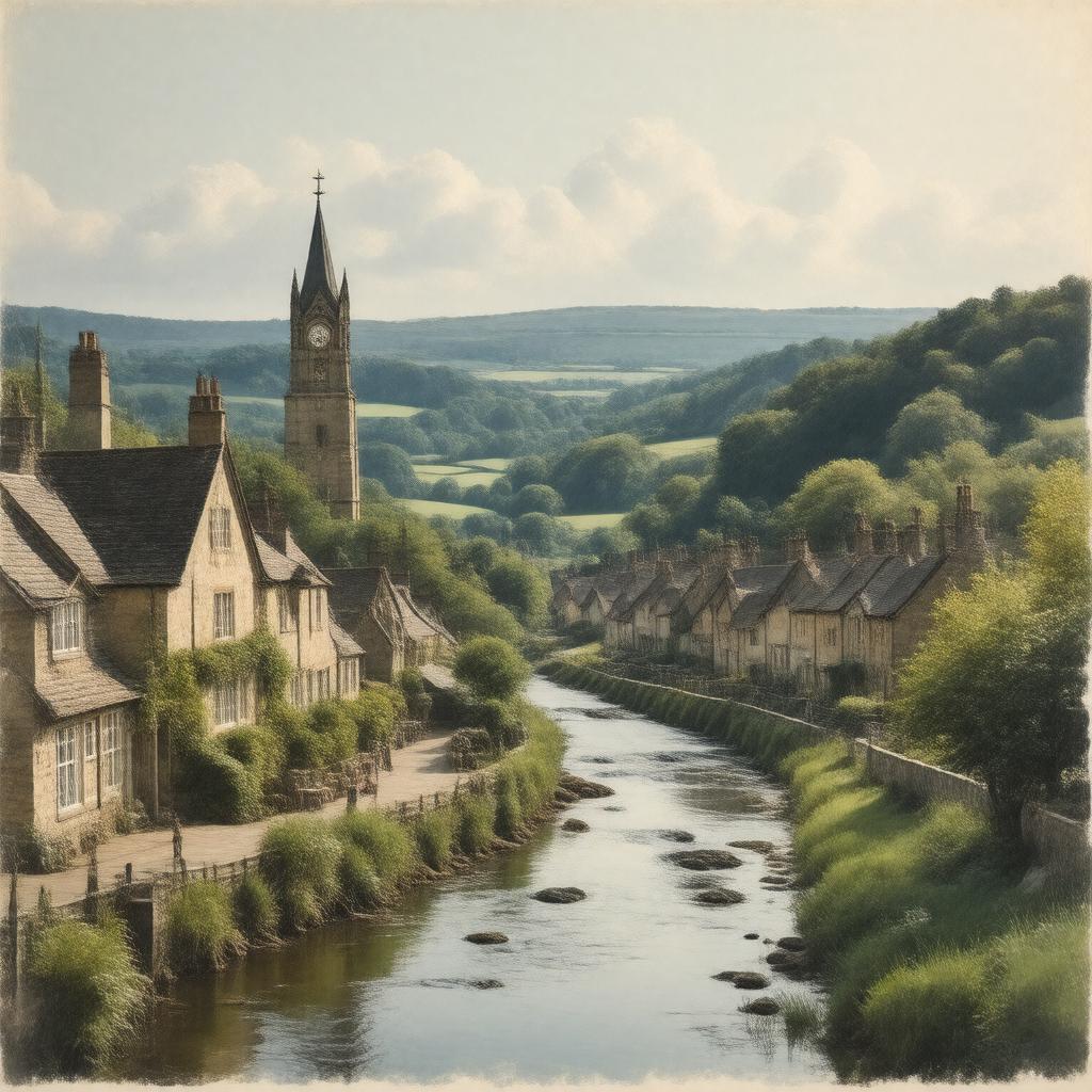 AI-created image of Midsomer Norton