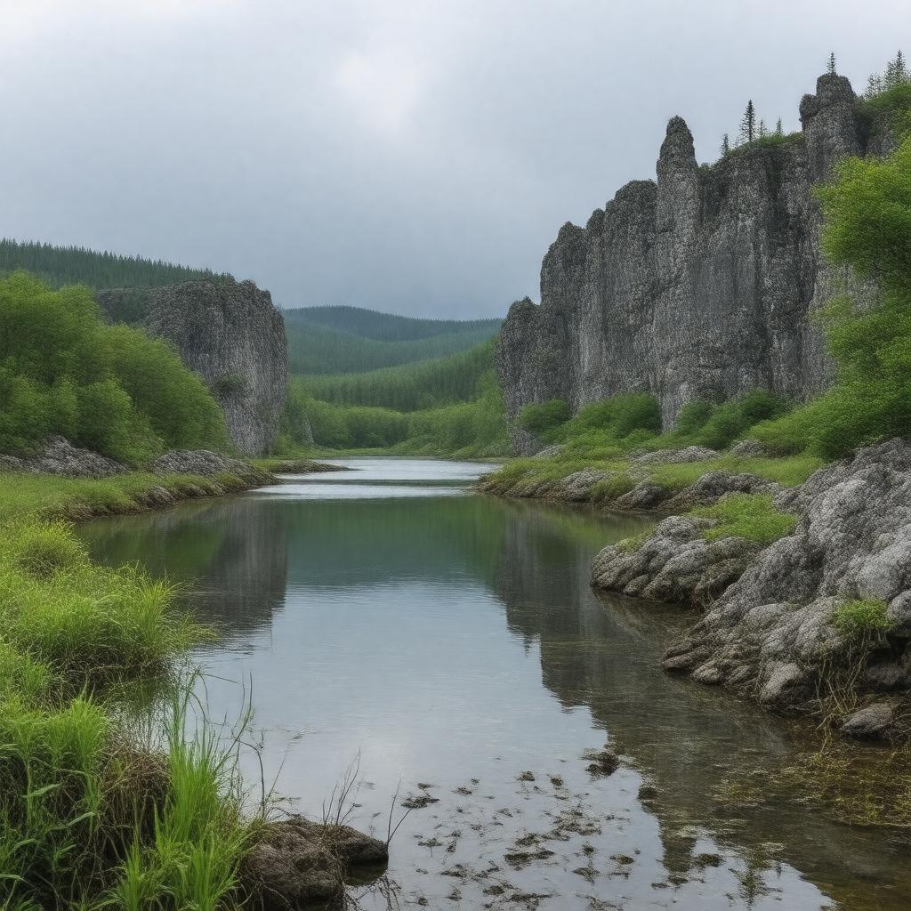 AI-created image of Miguasha National Park