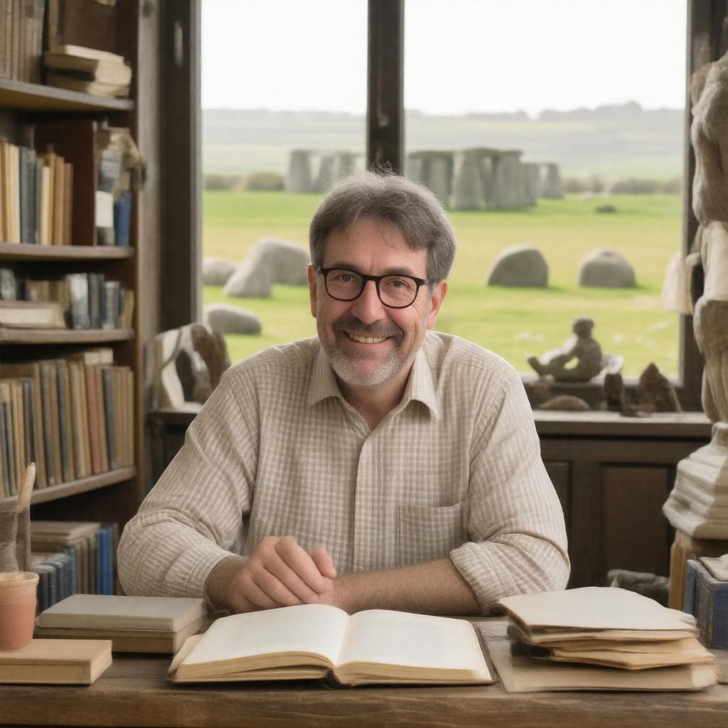 AI-created image of Mike Parker Pearson