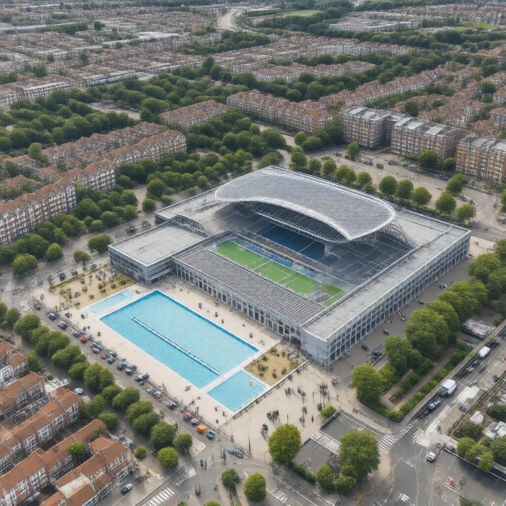 AI-created image of Mile End Leisure Centre