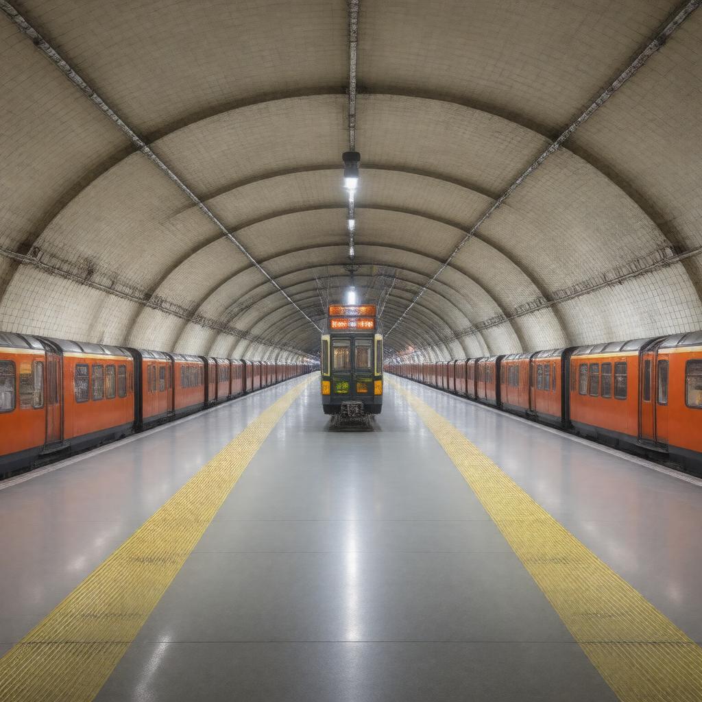 Click to view larger image AI-created image of Mile End Underground Station