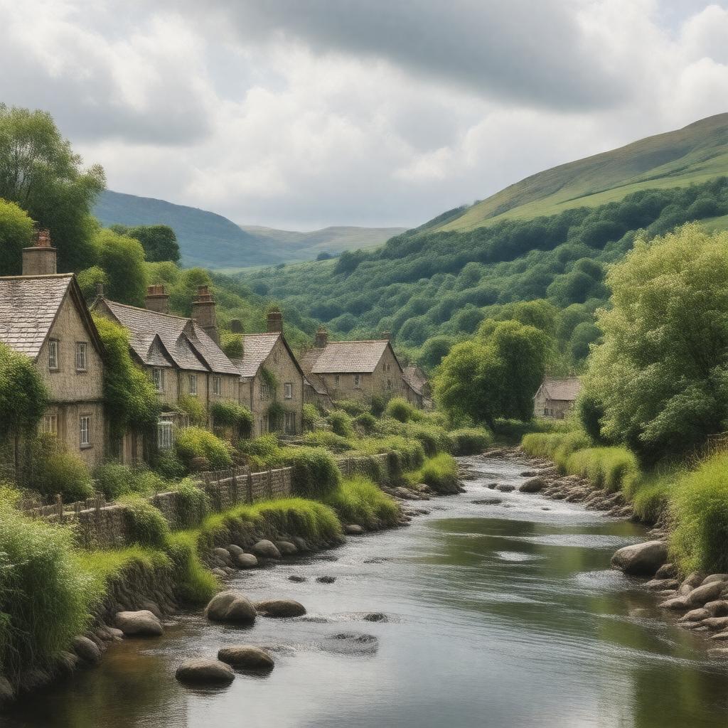 AI-created image of Milford, Derbyshire