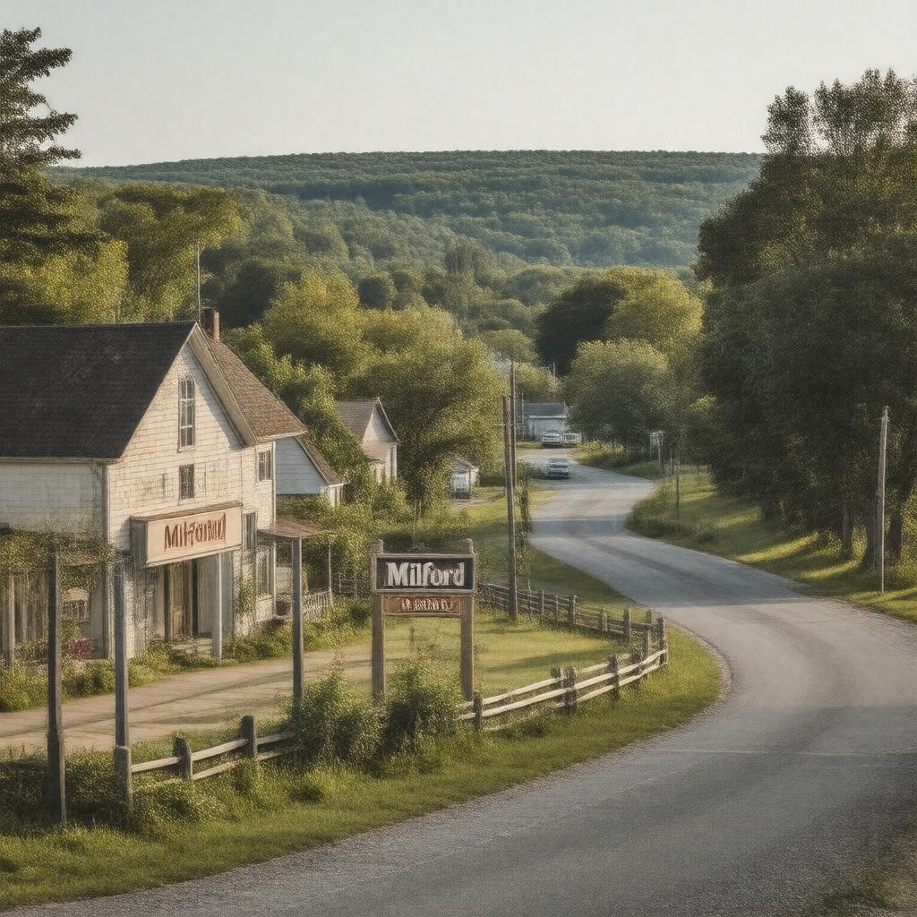 AI-created image of Milford, Maine