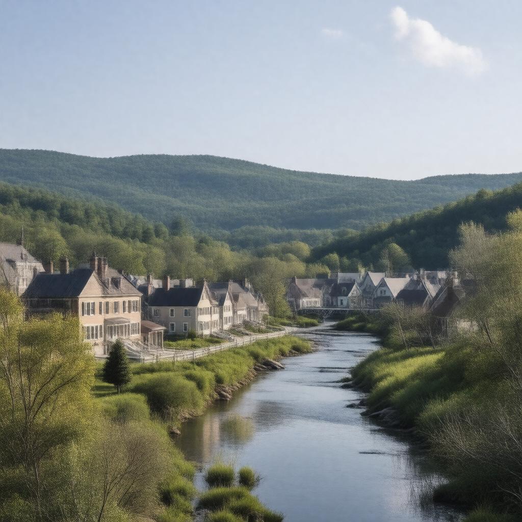 AI-created image of Milford, New Hampshire