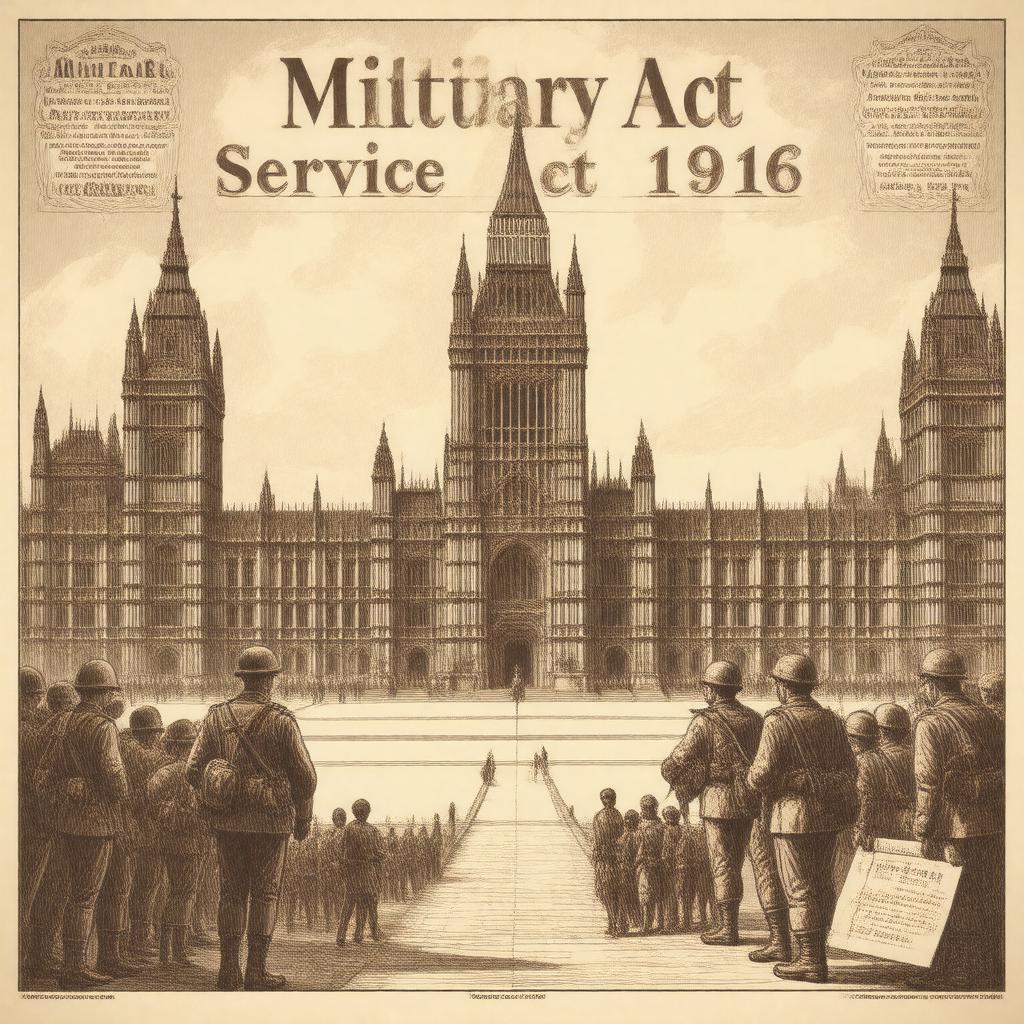 AI-created image of Military Service Act 1916
