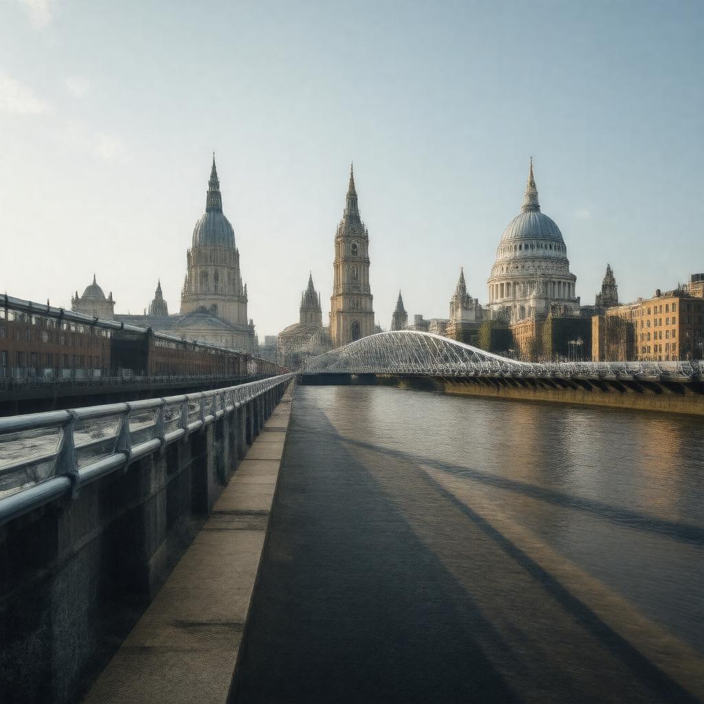 Click to view larger image AI-created image of Millennium Bridge