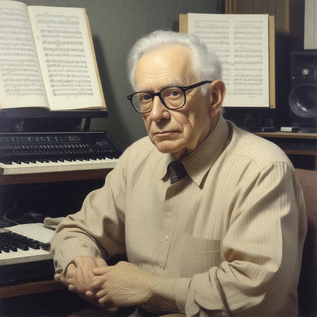 AI-created image of Milton Babbitt