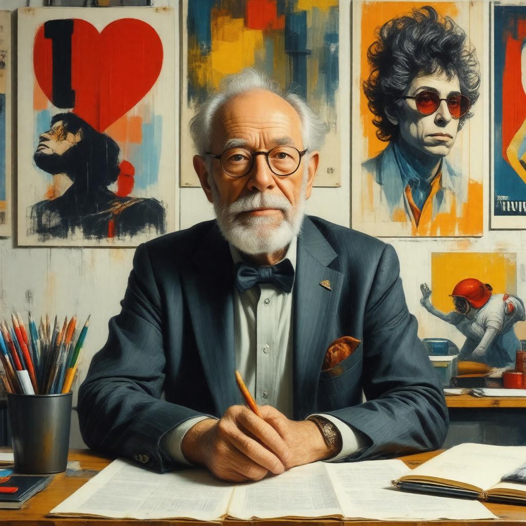 AI-created image of Milton Glaser