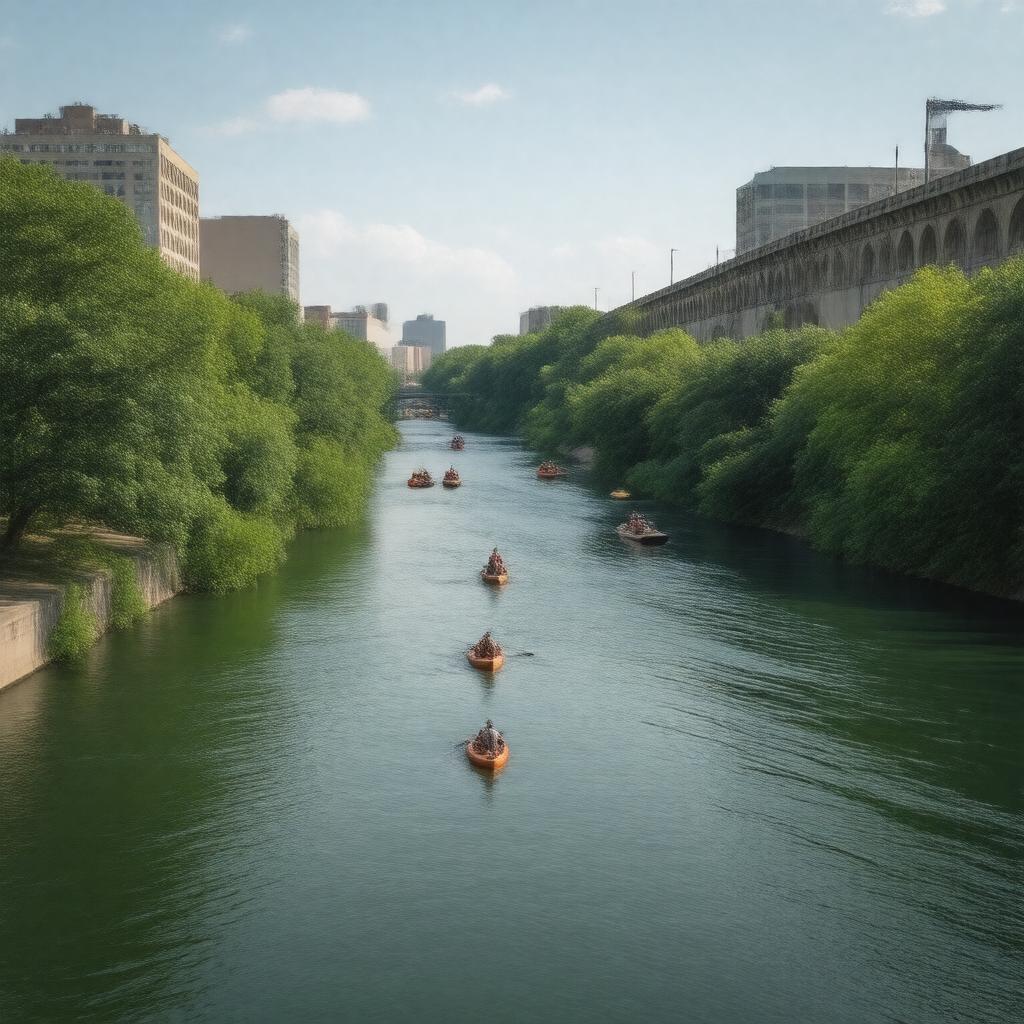 AI-created image of Milwaukee River
