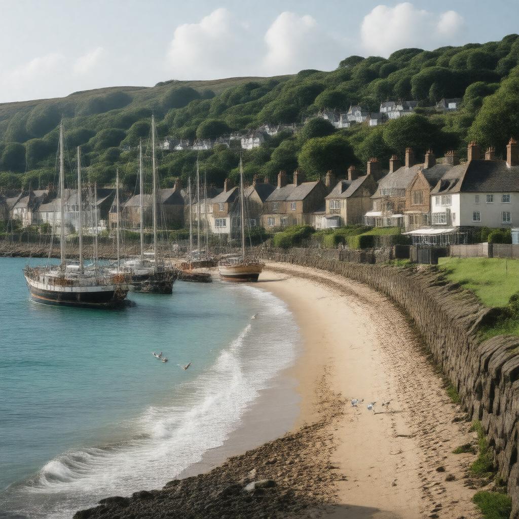 AI-created image of Minehead, Somerset, England