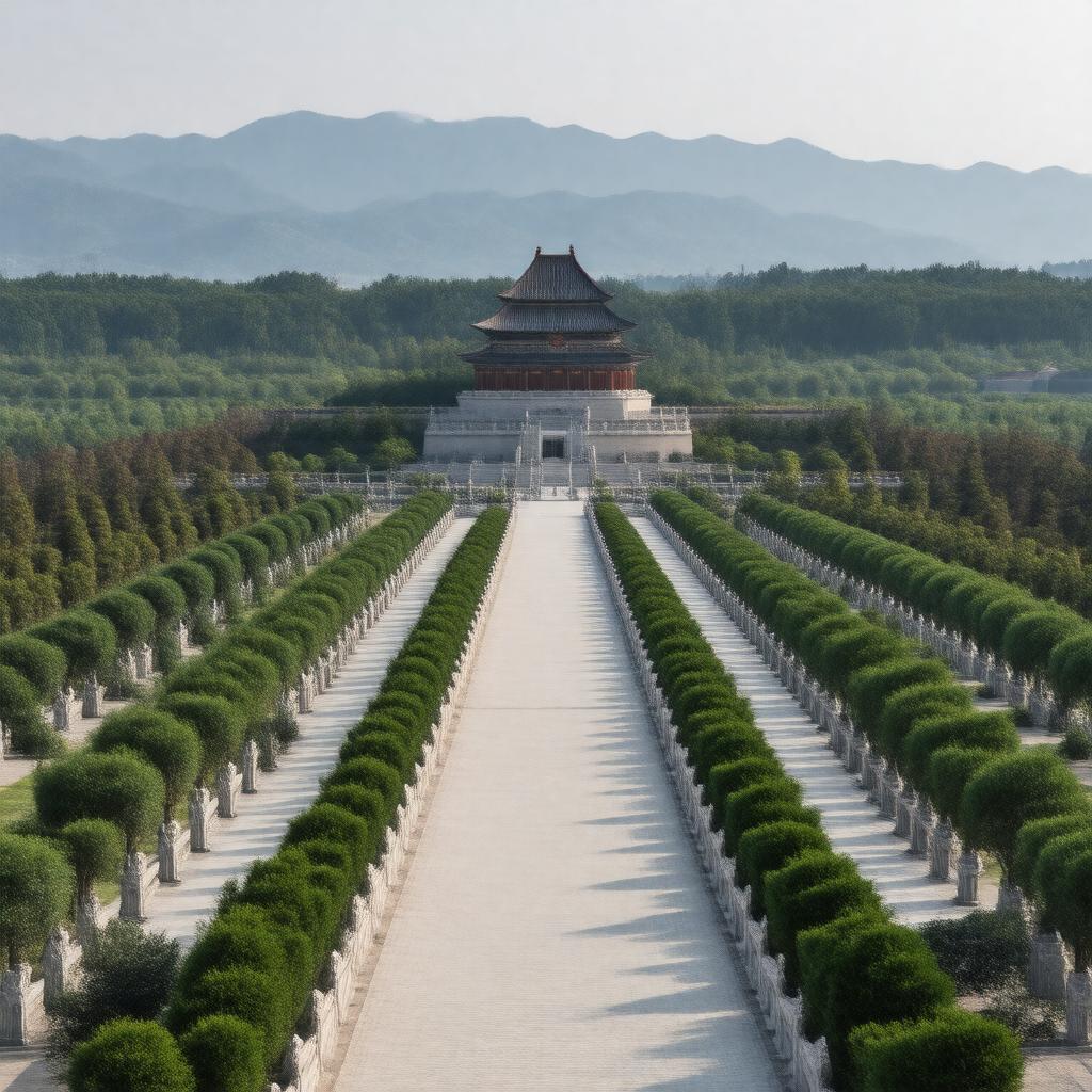 Click to view larger image AI-created image of Ming Tombs