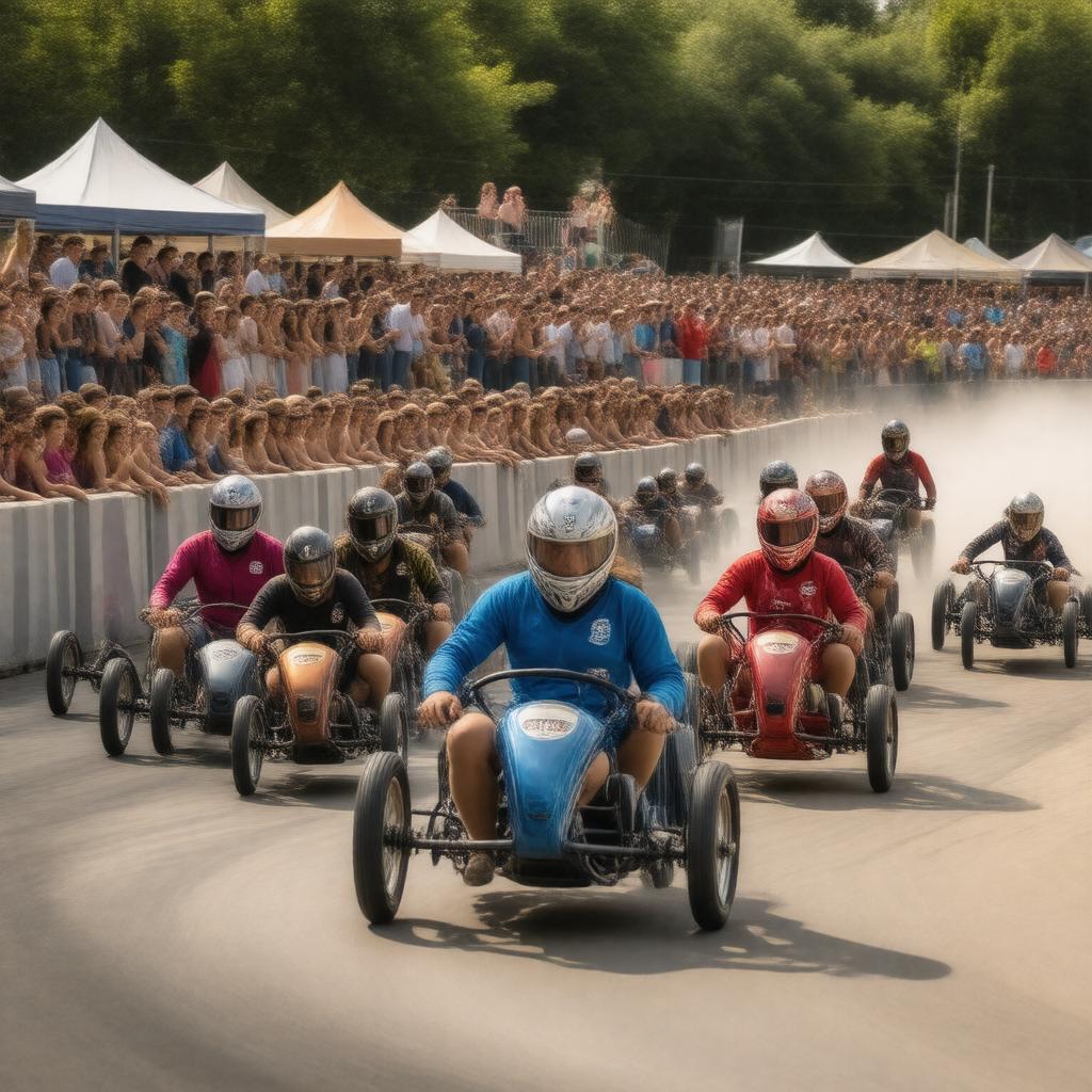 Click to view larger image AI-created image of Mini 500 tricycle race