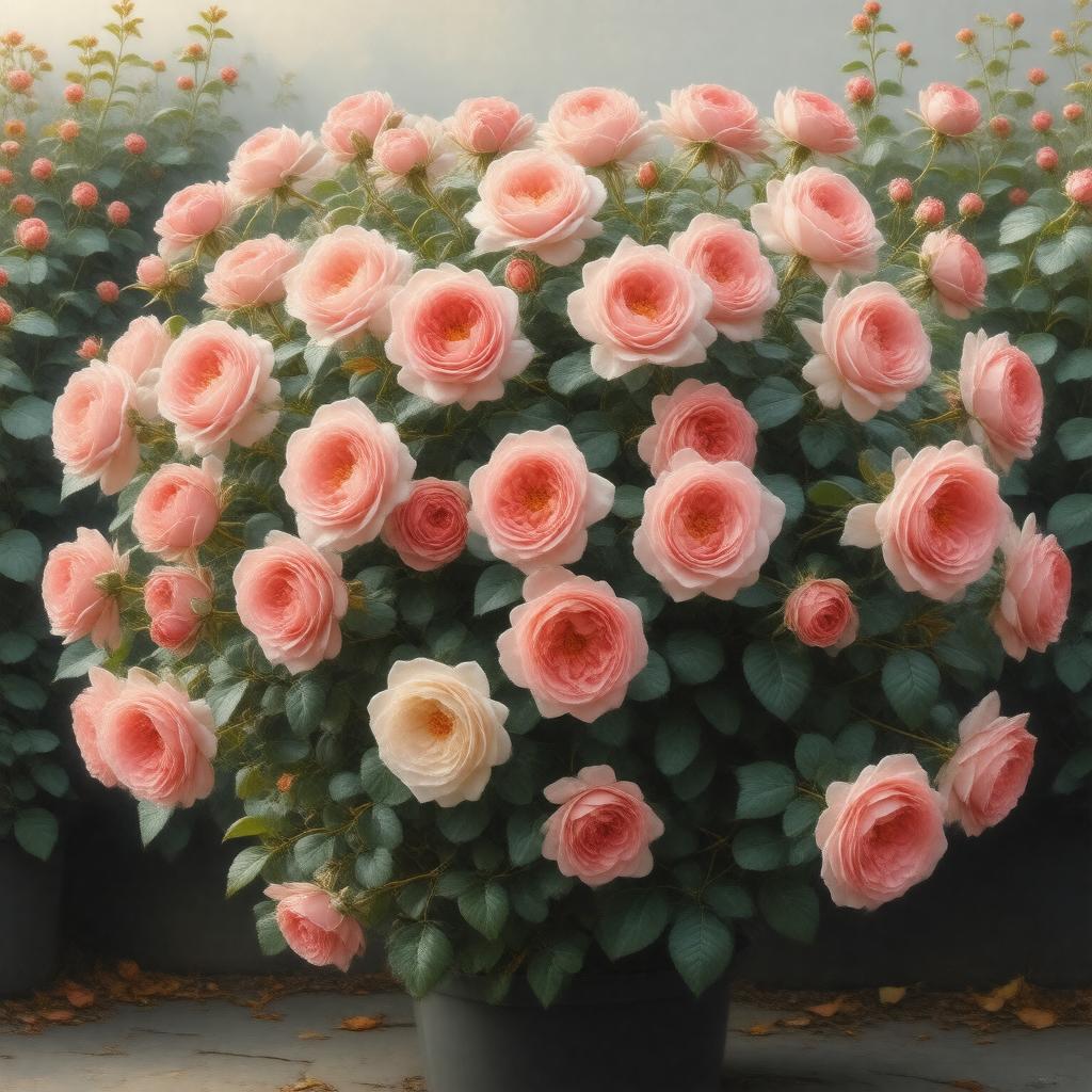 Click to view larger image AI-created image of Miniature rose