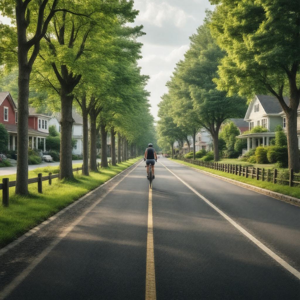 Click to view larger image AI-created image of Minuteman Bikeway