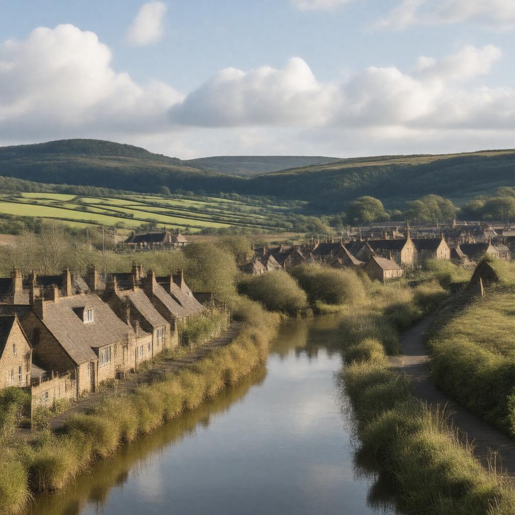 AI-created image of Mirfield, West Yorkshire, England