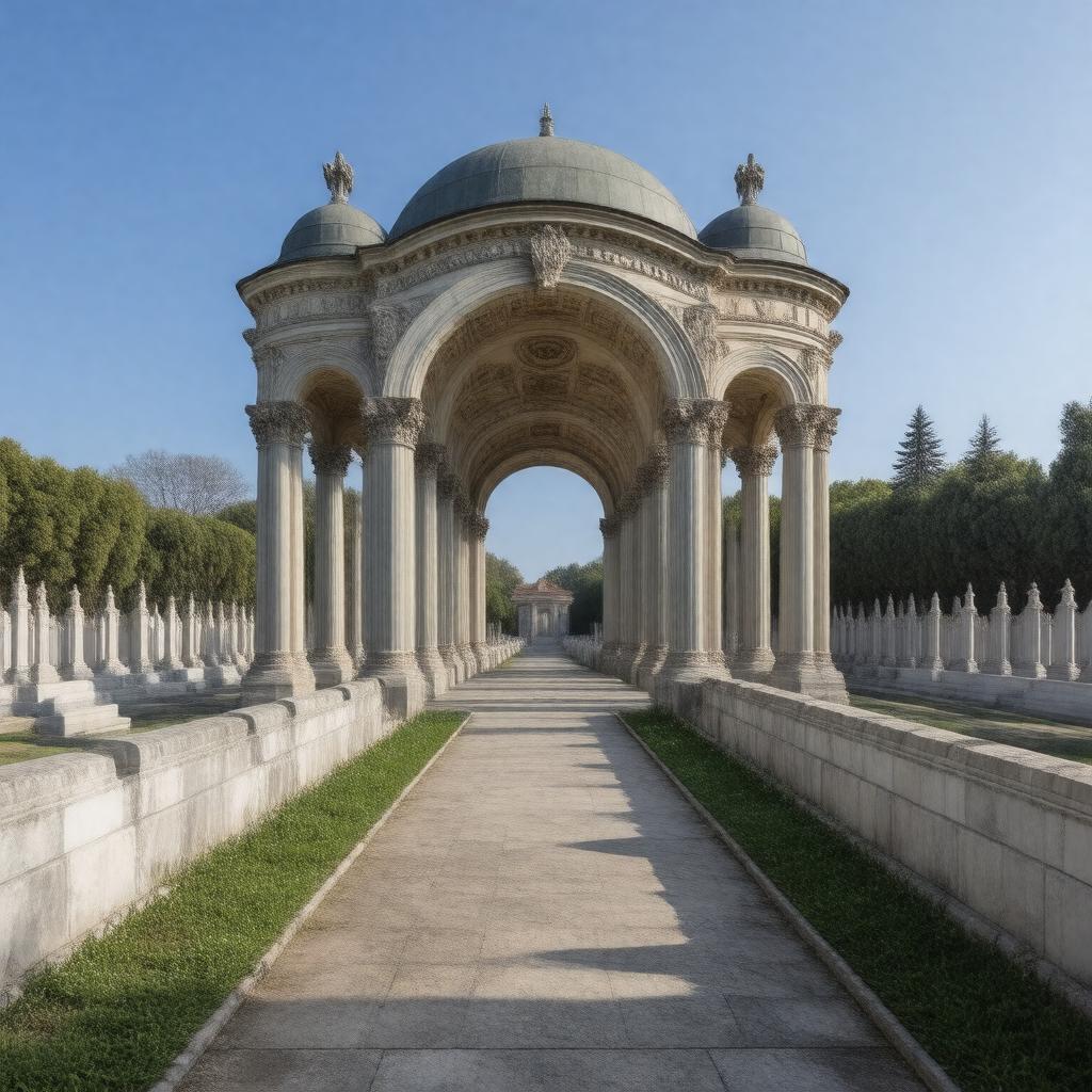 Click to view larger image AI-created image of Mirogoj Cemetery