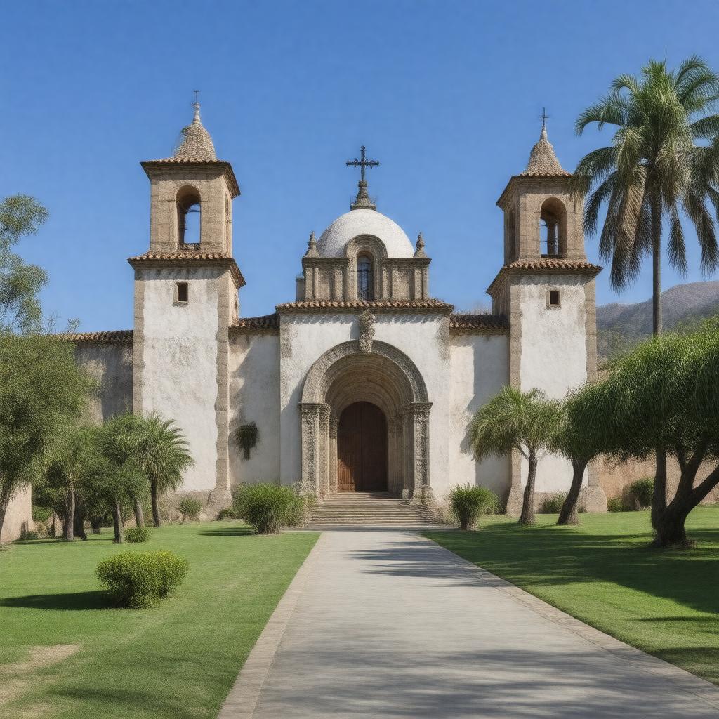 AI-created image of Mission Santa Bárbara