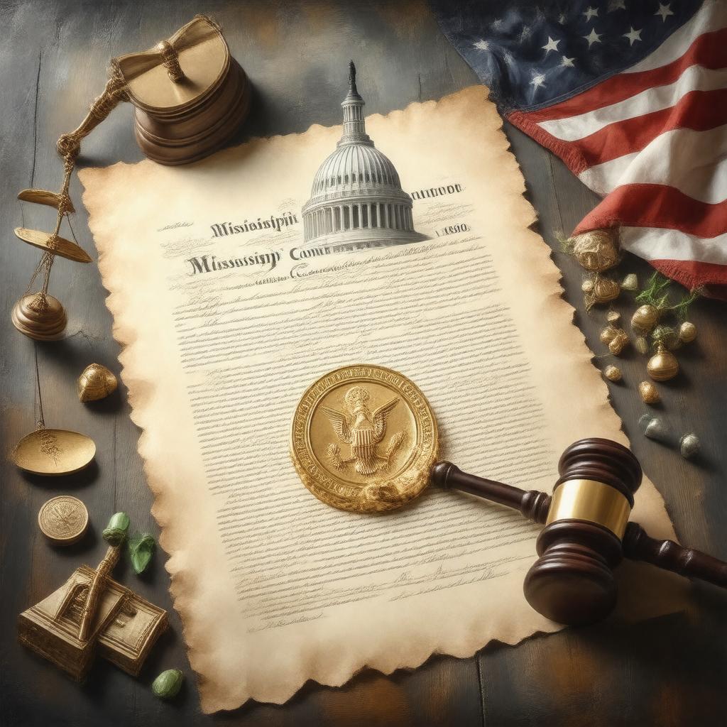 AI-created image of Mississippi Constitution
