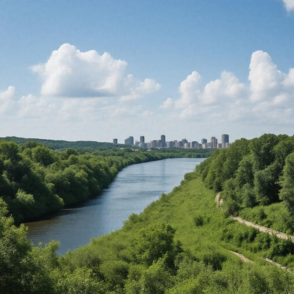 AI-created image of Mississippi National River and Recreation Area