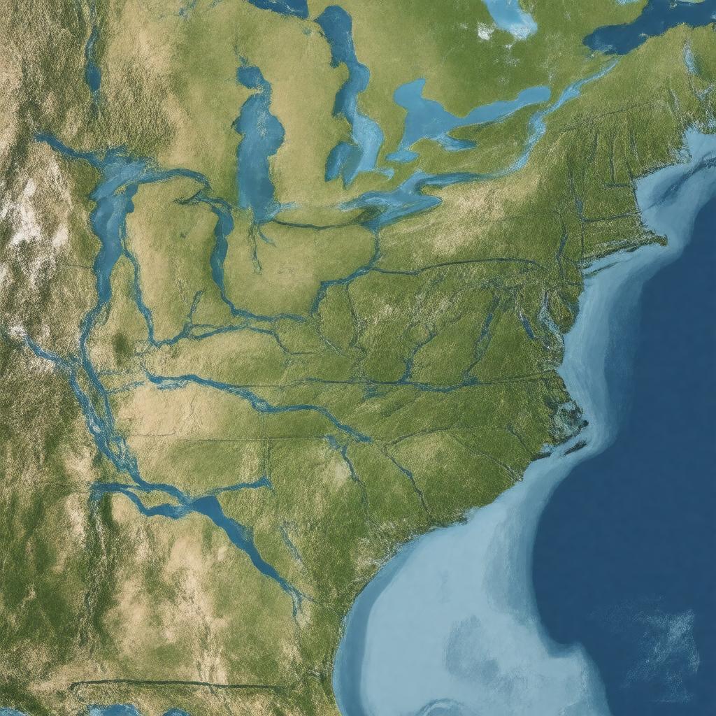 AI-created image of Mississippi River Basin