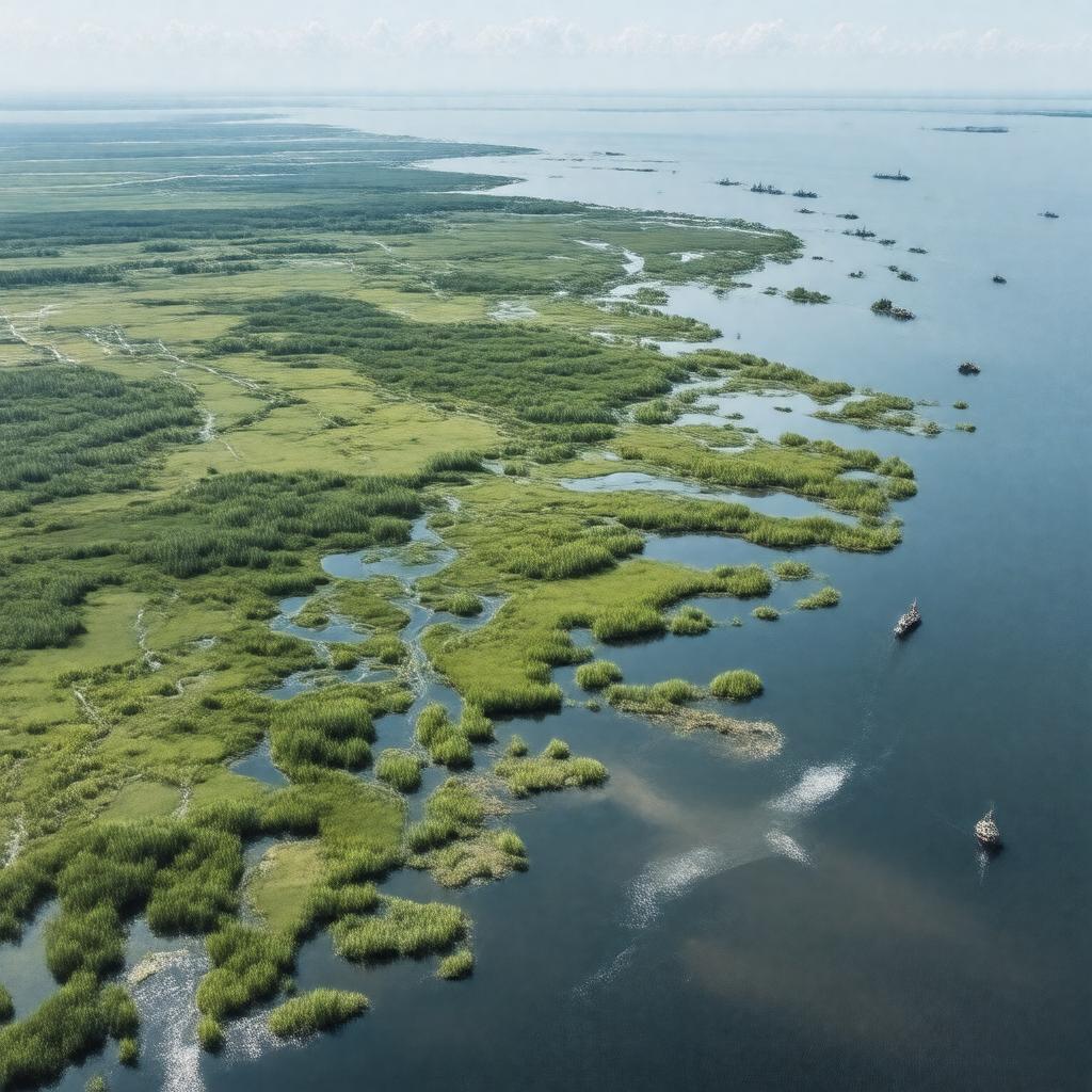 AI-created image of Mississippi River Delta